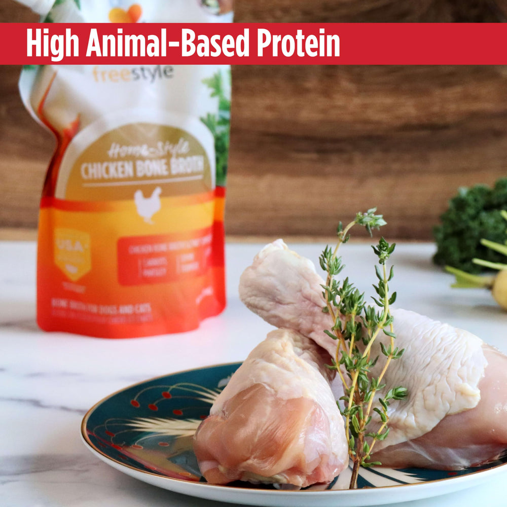 Nulo Freestyle Bone Broth natural ingredients with turmeric listed for added flavor.
