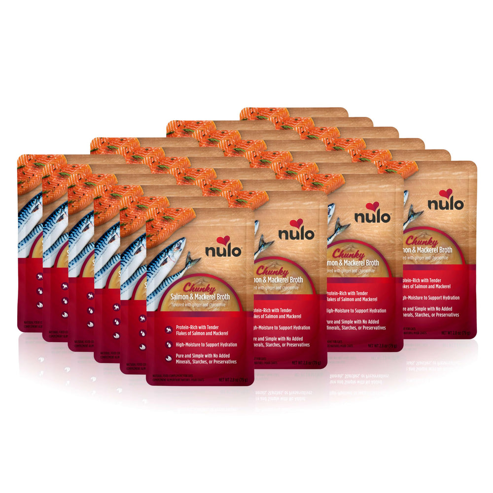 Nulo Freestyle cat broth pouch with salmon and mackerel for hydration and flavor