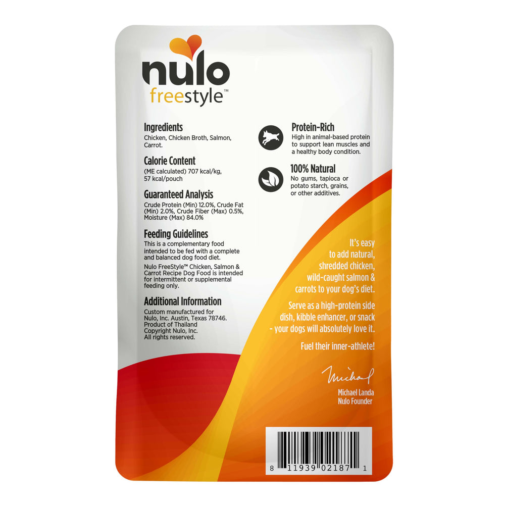 Nulo Freestyle dog enjoying meal, easy topper to add