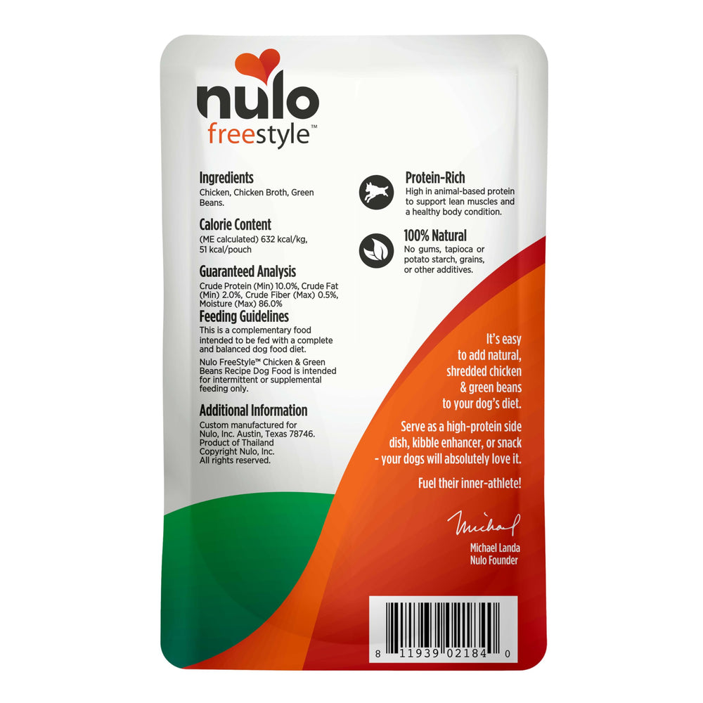 Nulo Freestyle dog enjoying a flavorful topper