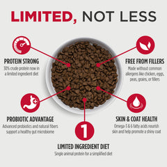 Nulo FreeStyle lentils bowl highlights simple, limited-ingredient nutrition.