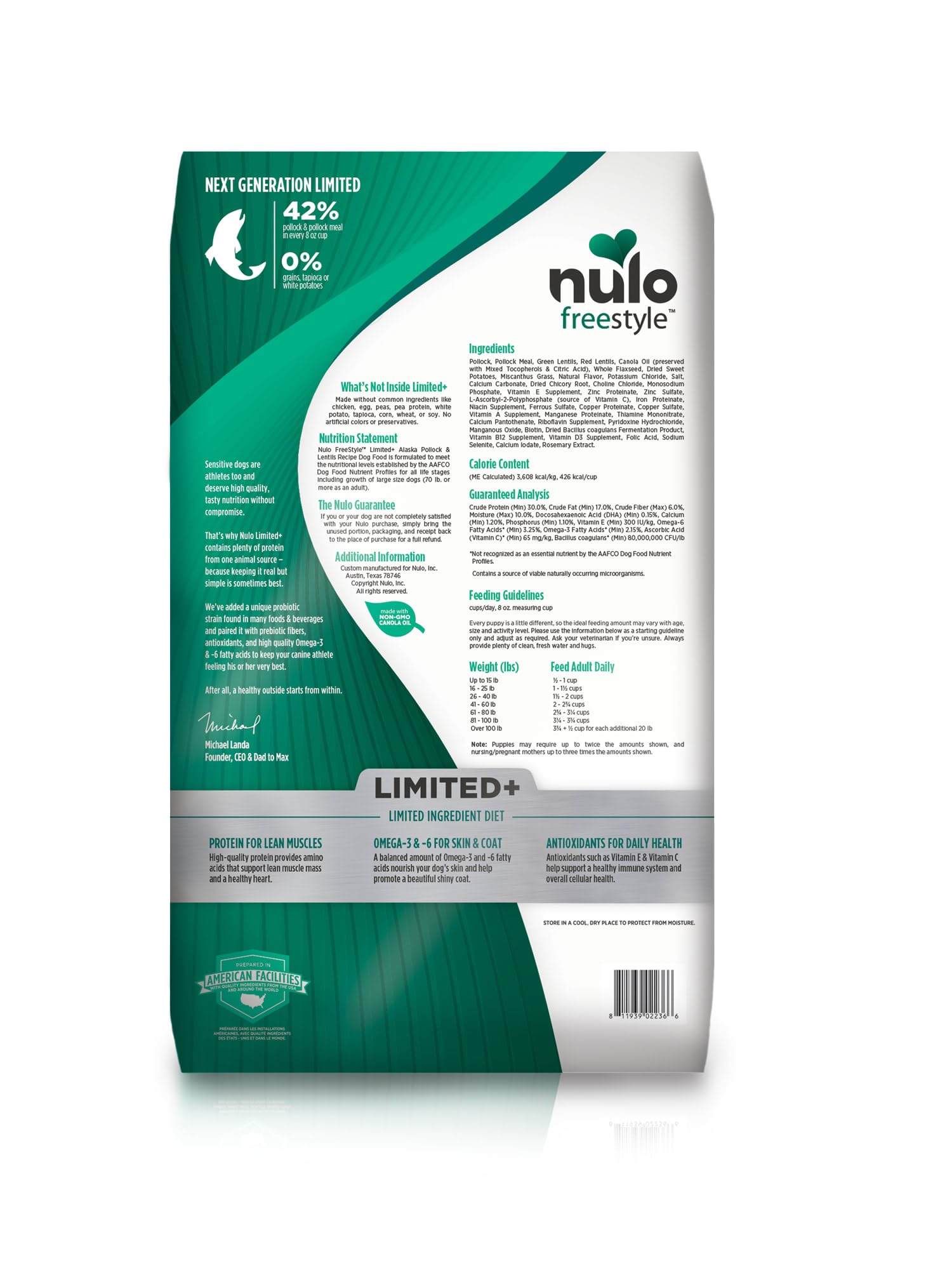 Nulo Freestyle suitable for puppies and adults across all sizes.