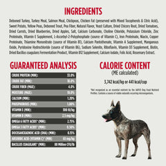 Nulo Freestyle Puppy ingredients image featuring real turkey, trout DHA and probiotics