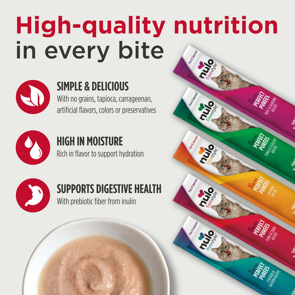 Nulo FreeStyle puree served over kibble to add flavor.