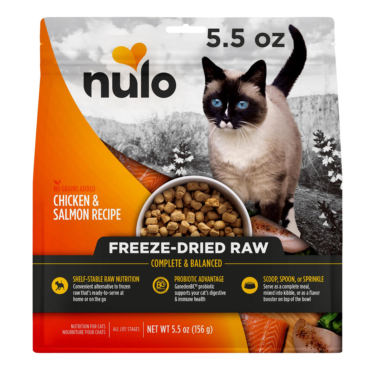 Nulo Freestyle Raw packaging showing shelf-stable feeding format.