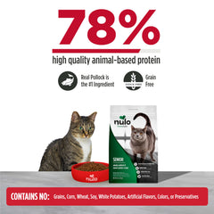Nulo Freestyle Senior small-disc kibble emphasizes easy chewing and digestion.