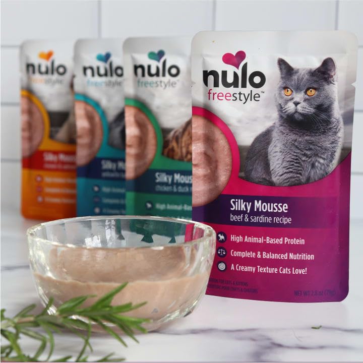 Nulo Freestyle Silky Mousse serving-in-bowl ready-to-serve cat meal.