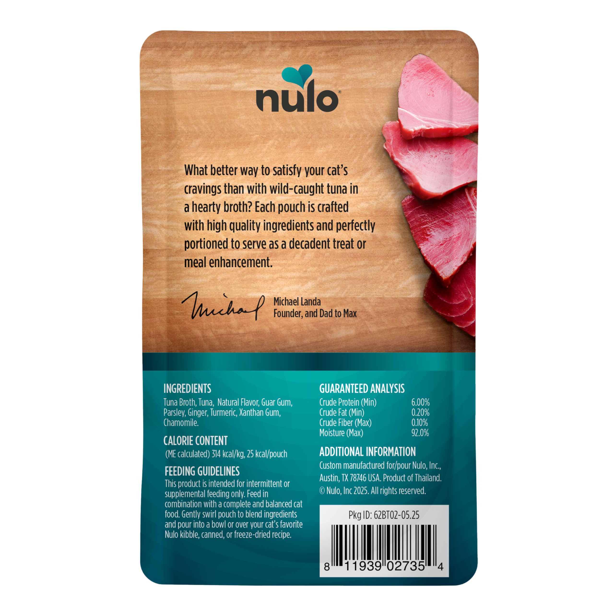 Nulo Freestyle simple ingredient list highlights grain-free, clean recipe.