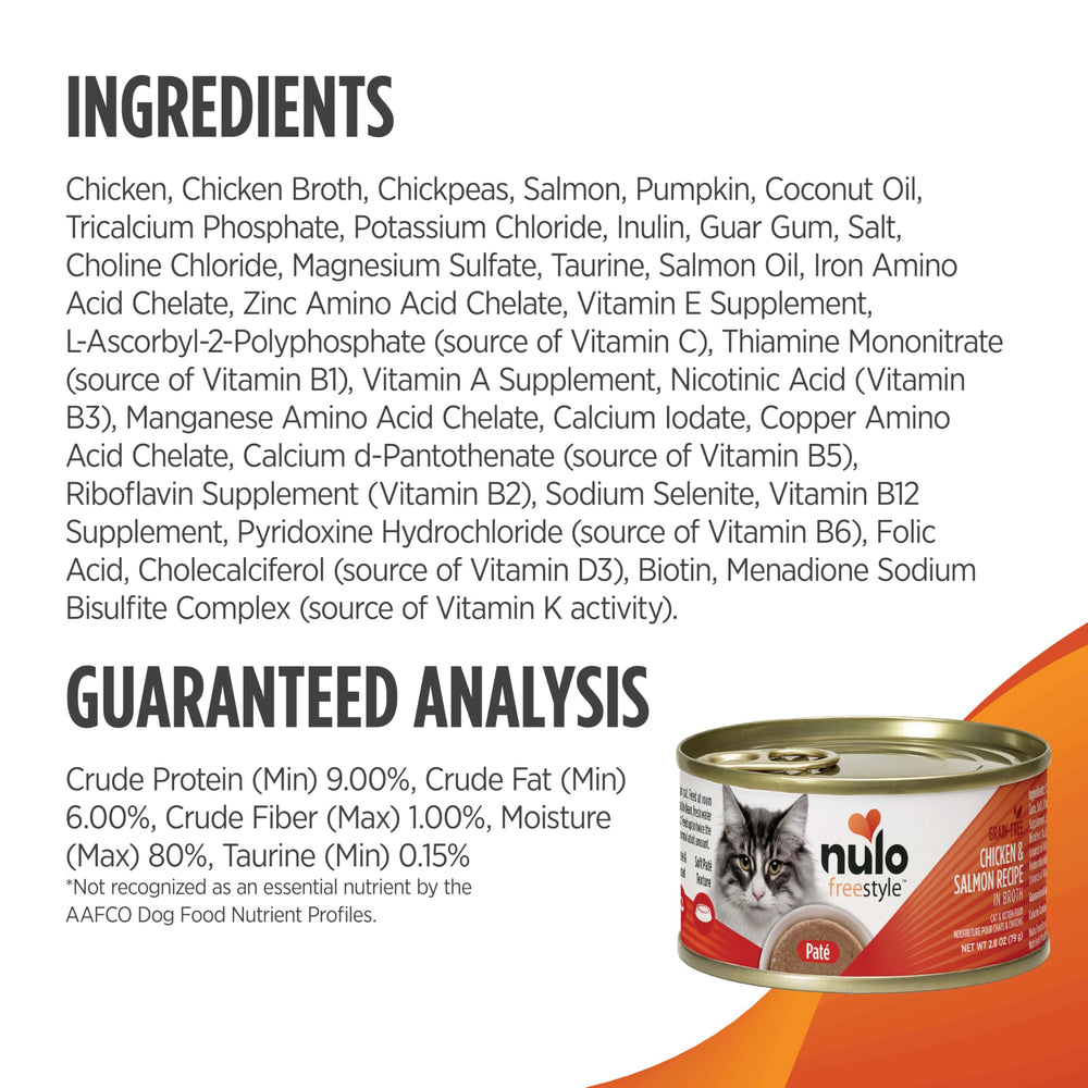 Nulo Freestyle pate grain-free label emphasized on can