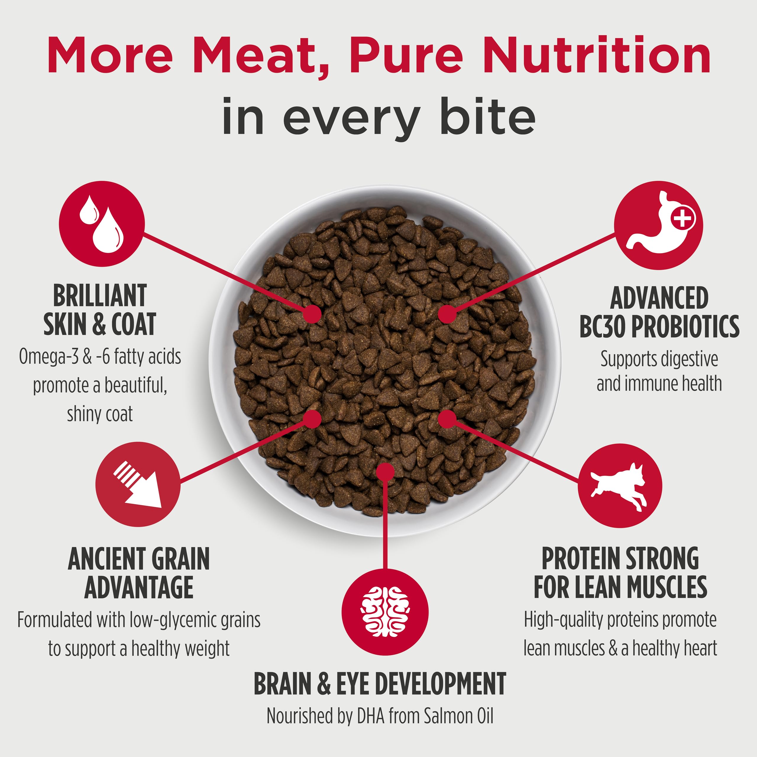 Nulo Frontrunner Puppy Food bowl serve captures portion-ready meal for balanced energy