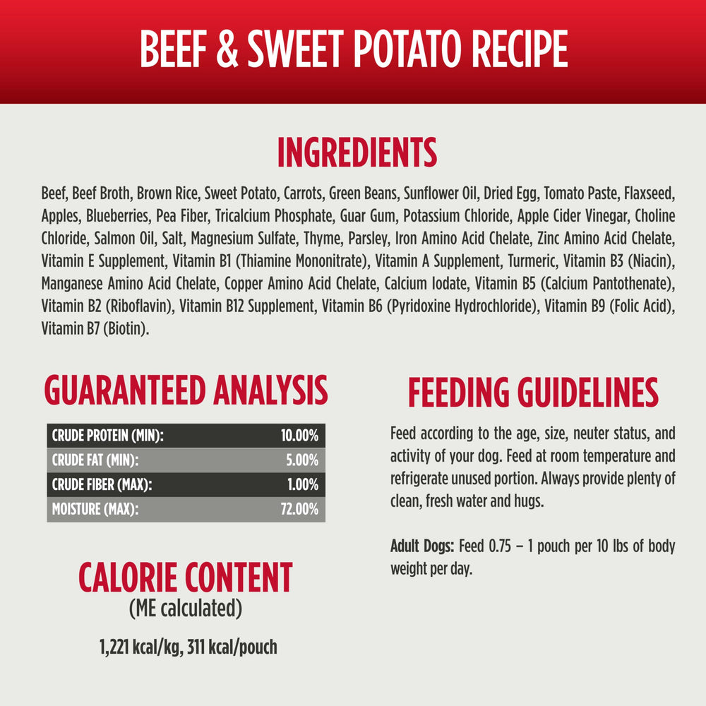 Nulo beef pouch provides hearty, complete meals for adults.