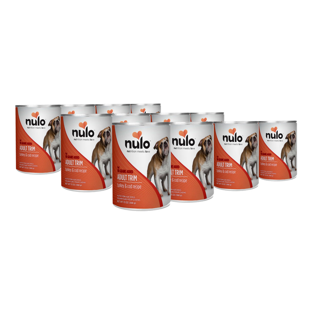 Nulo grain-free turkey cod wet dog food closeup highlights real meat protein
