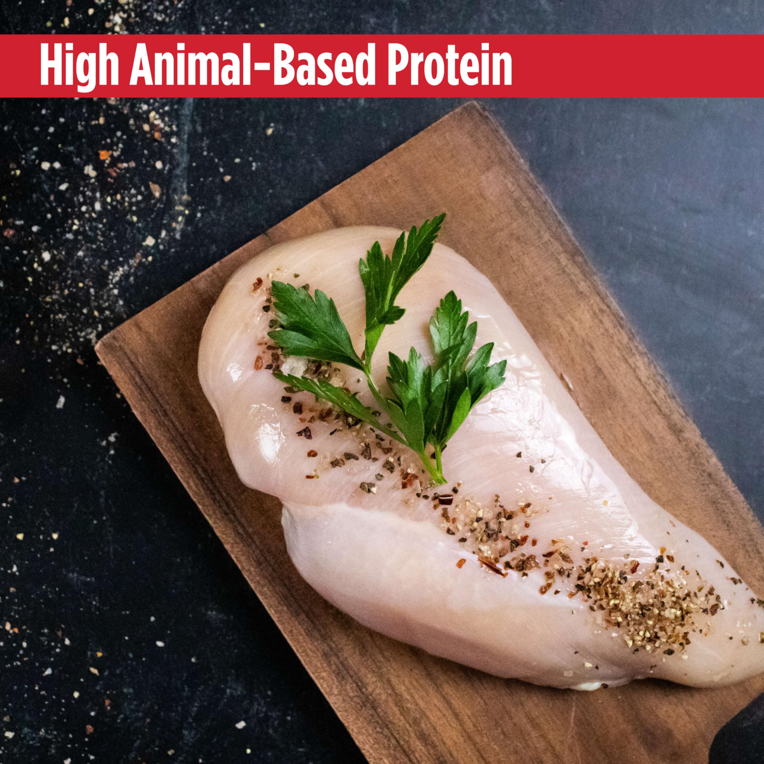 Nulo grain-free formula featuring five animal proteins and balanced nutrients