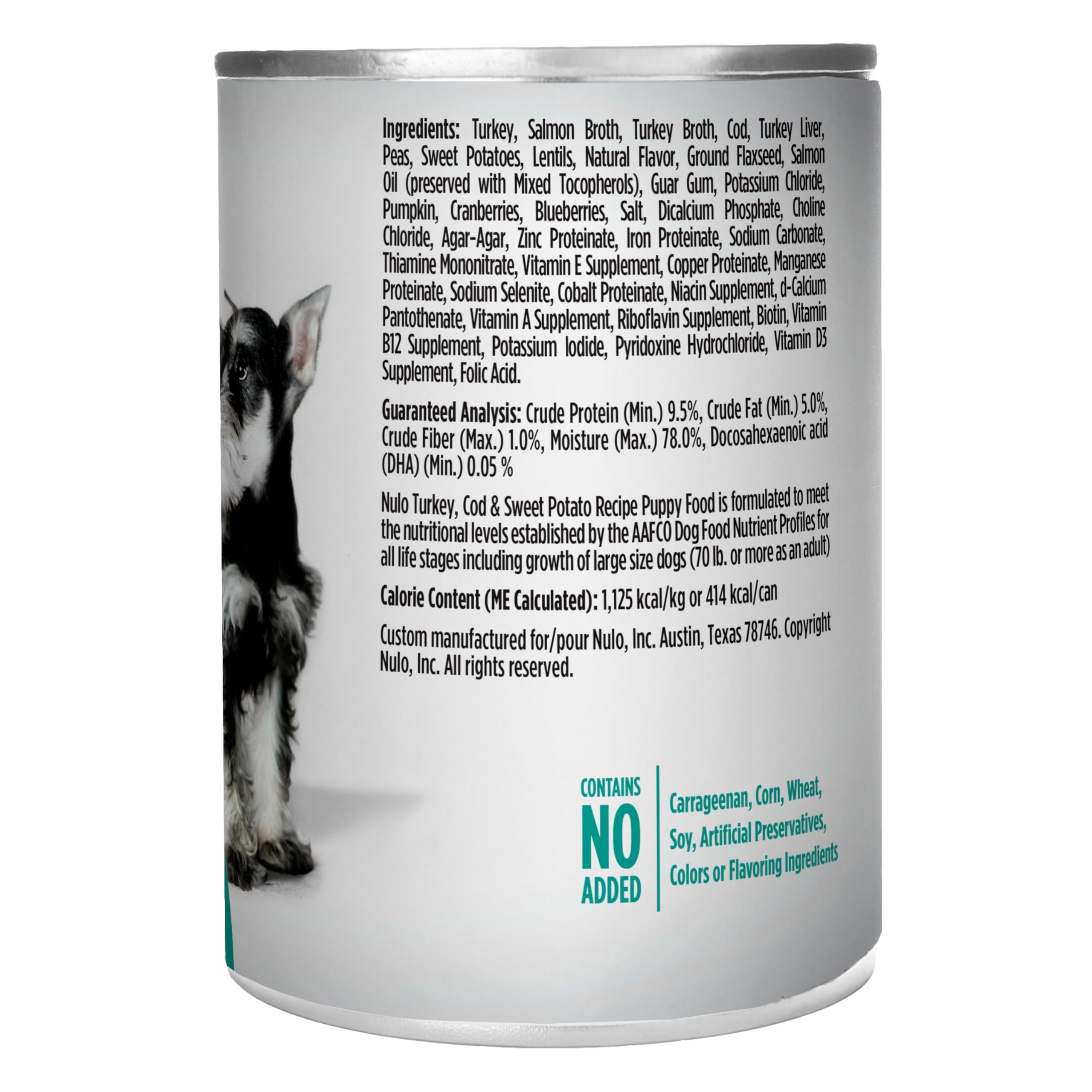 Nulo Puppy high-protein, energy-rich wet food visuals