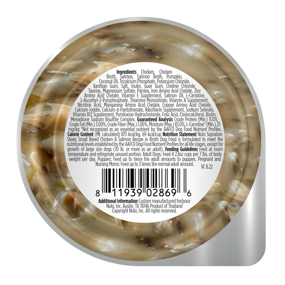 Nulo small-breed stew no-grain-ingredients aligns with grain-free dietary preferences.