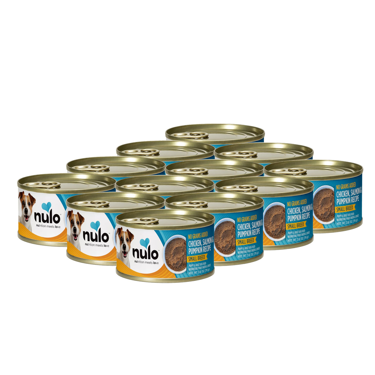 Nulo small breed pate chicken can showing rich protein for lean muscles