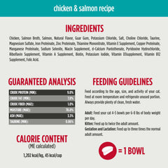 Nulo Split Cup ingredients feature real chicken and salmon.