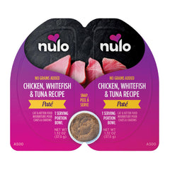 Nulo Split Cup pate texture close-up highlighting silky paté with real chicken, whitefish, and tuna
