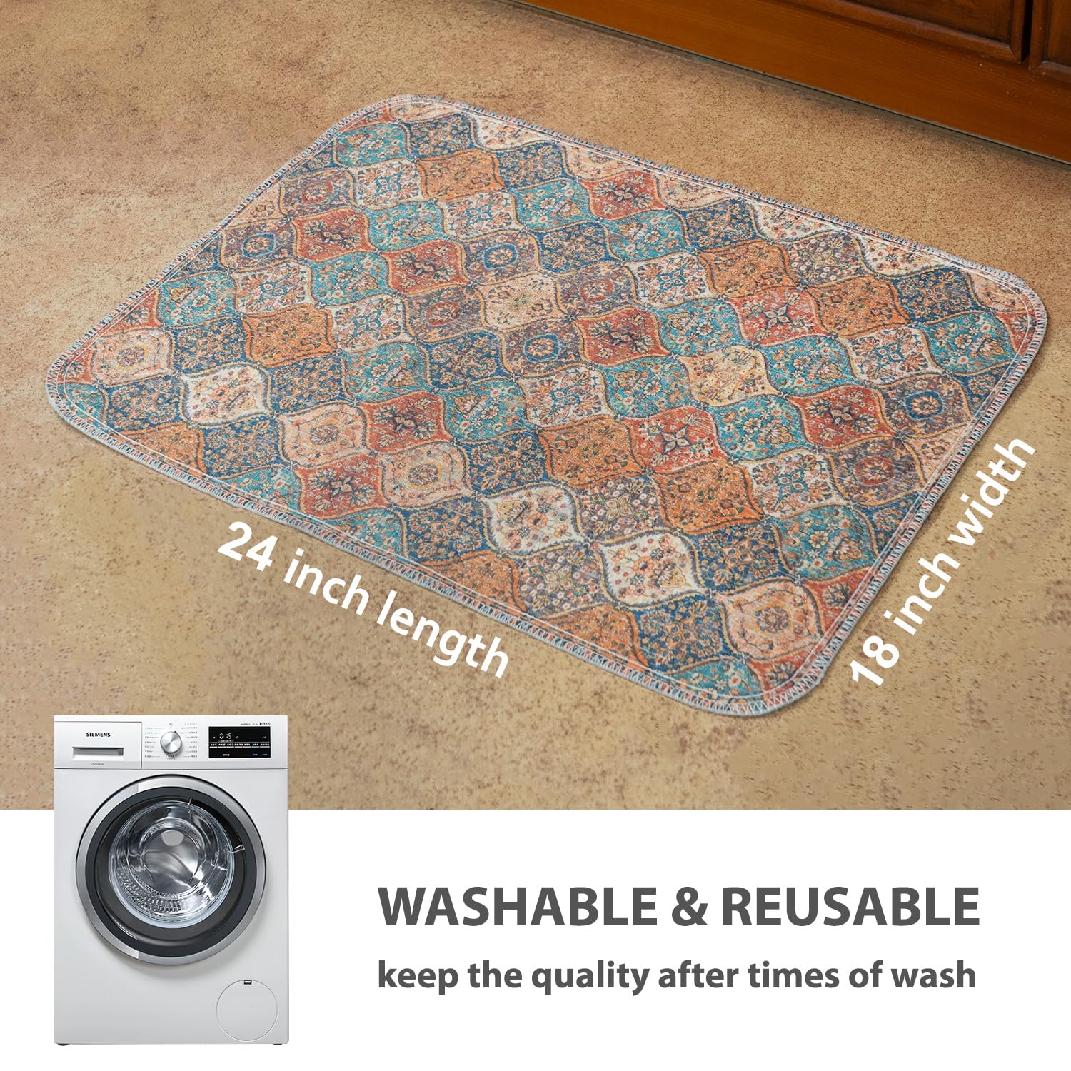 Nunubaby non-slip backing keeps pad in place during busy moments