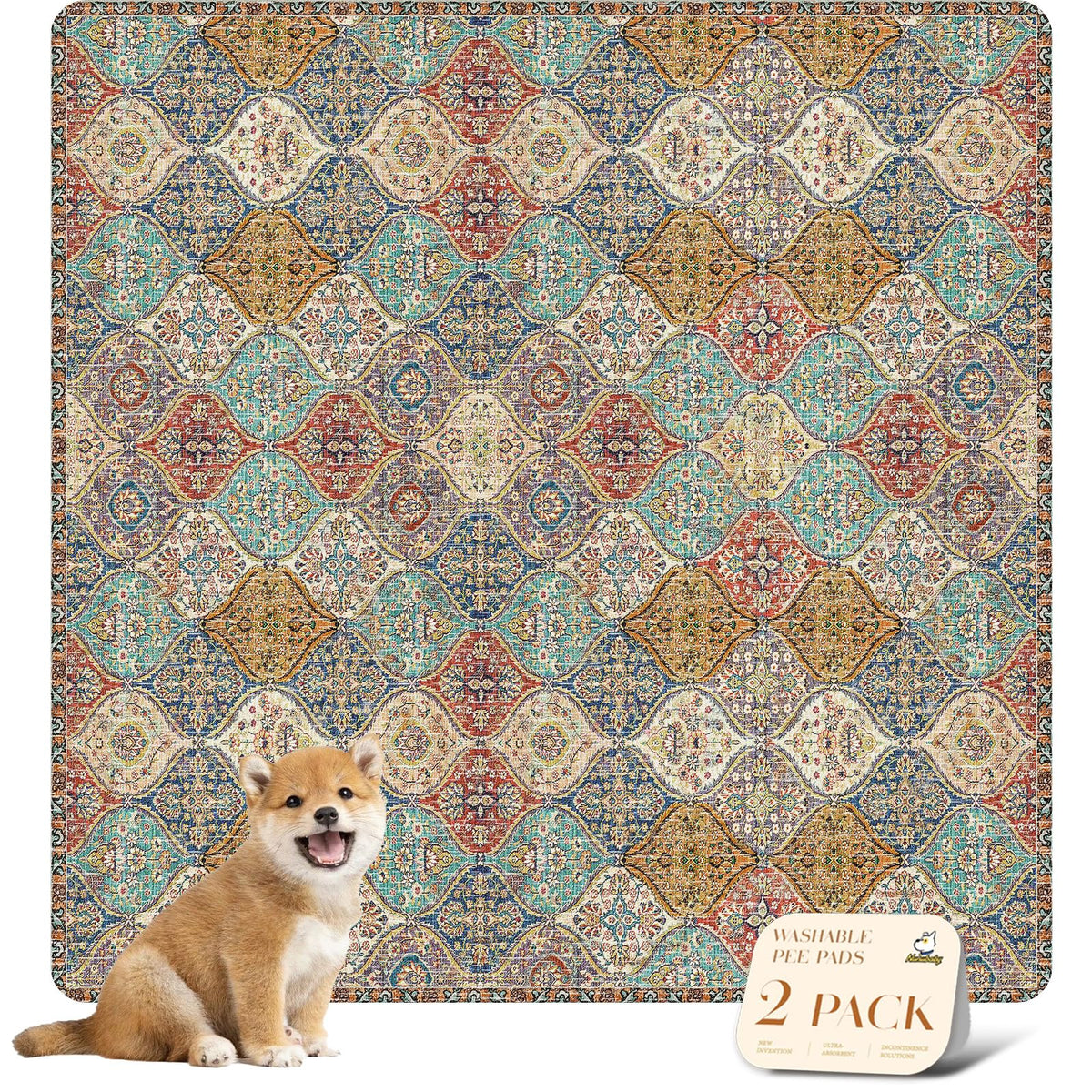 Nunubaby washable pee pad with crate-protective layer for secure, leak-free homes.