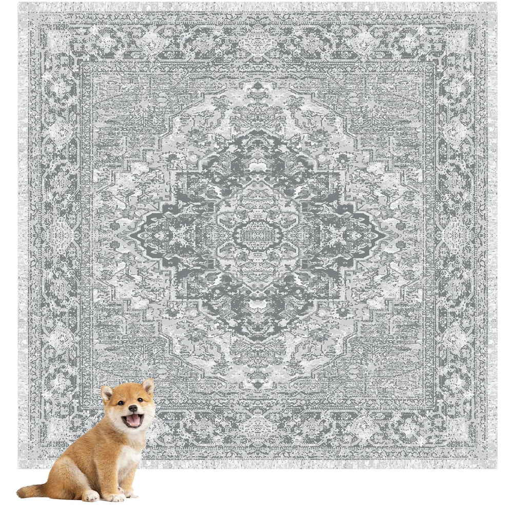 Nunubaby gray geo pee pad for crate training guards floors.