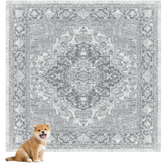 Nunubaby gray geo pee pad for crate training guards floors.
