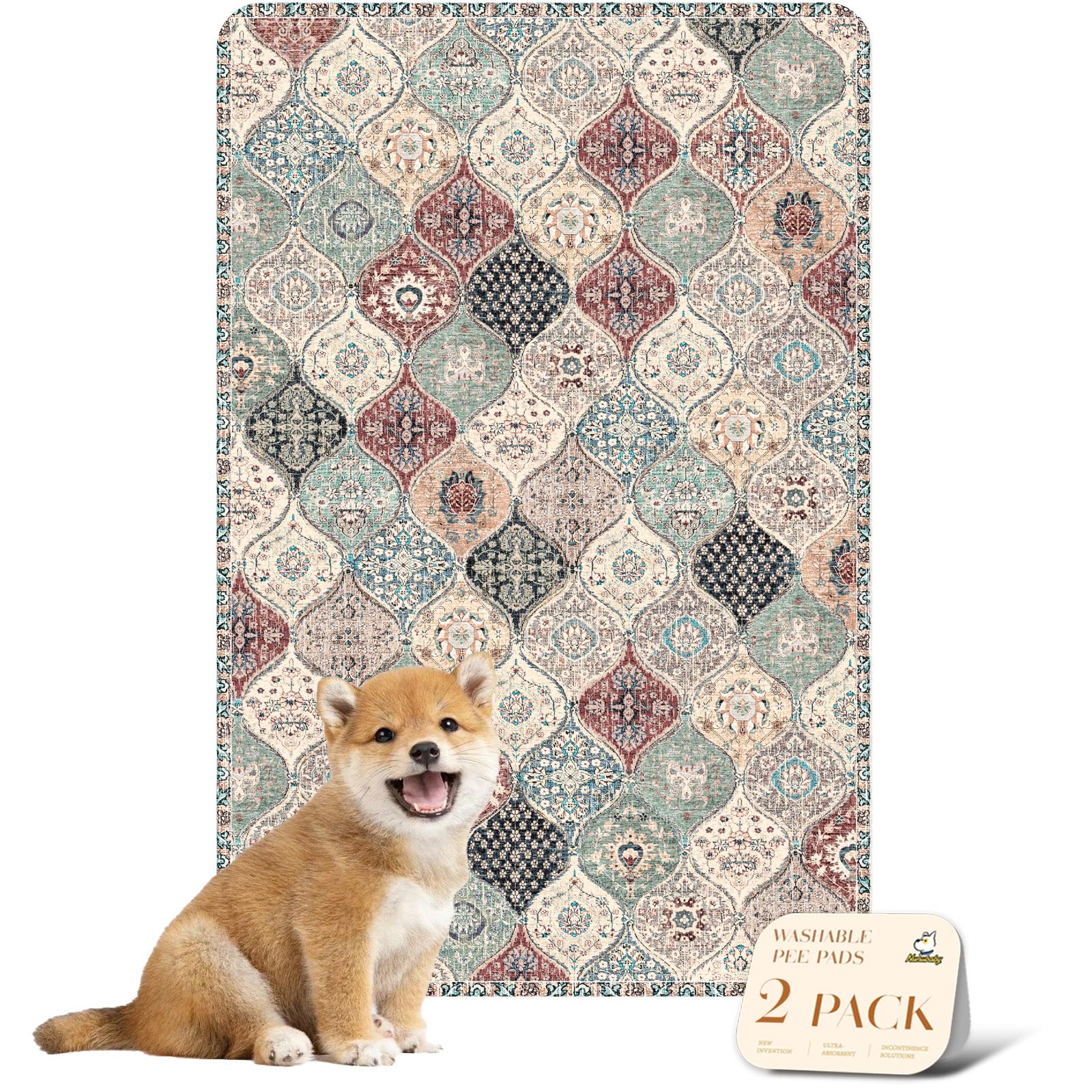 Nunubaby washable pee pad with non-slip base for dogs
