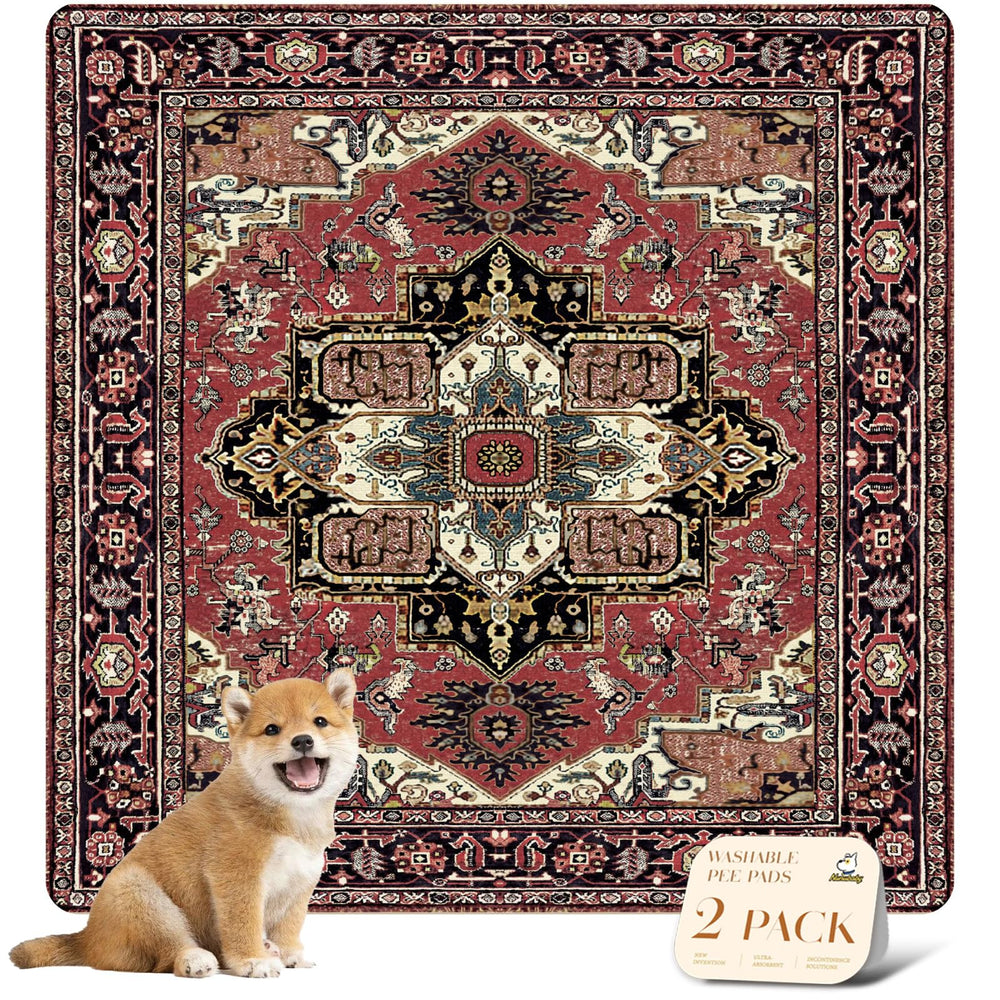 Nunubaby washable pee pad for dogs, top view, protects floors with style.