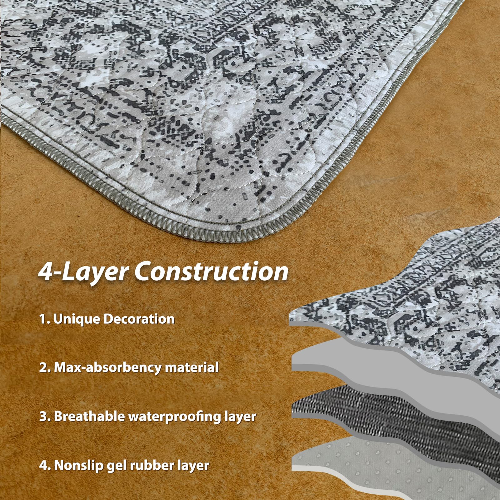 Nunubaby pad acts as floor protection to reduce spills and messes at home.