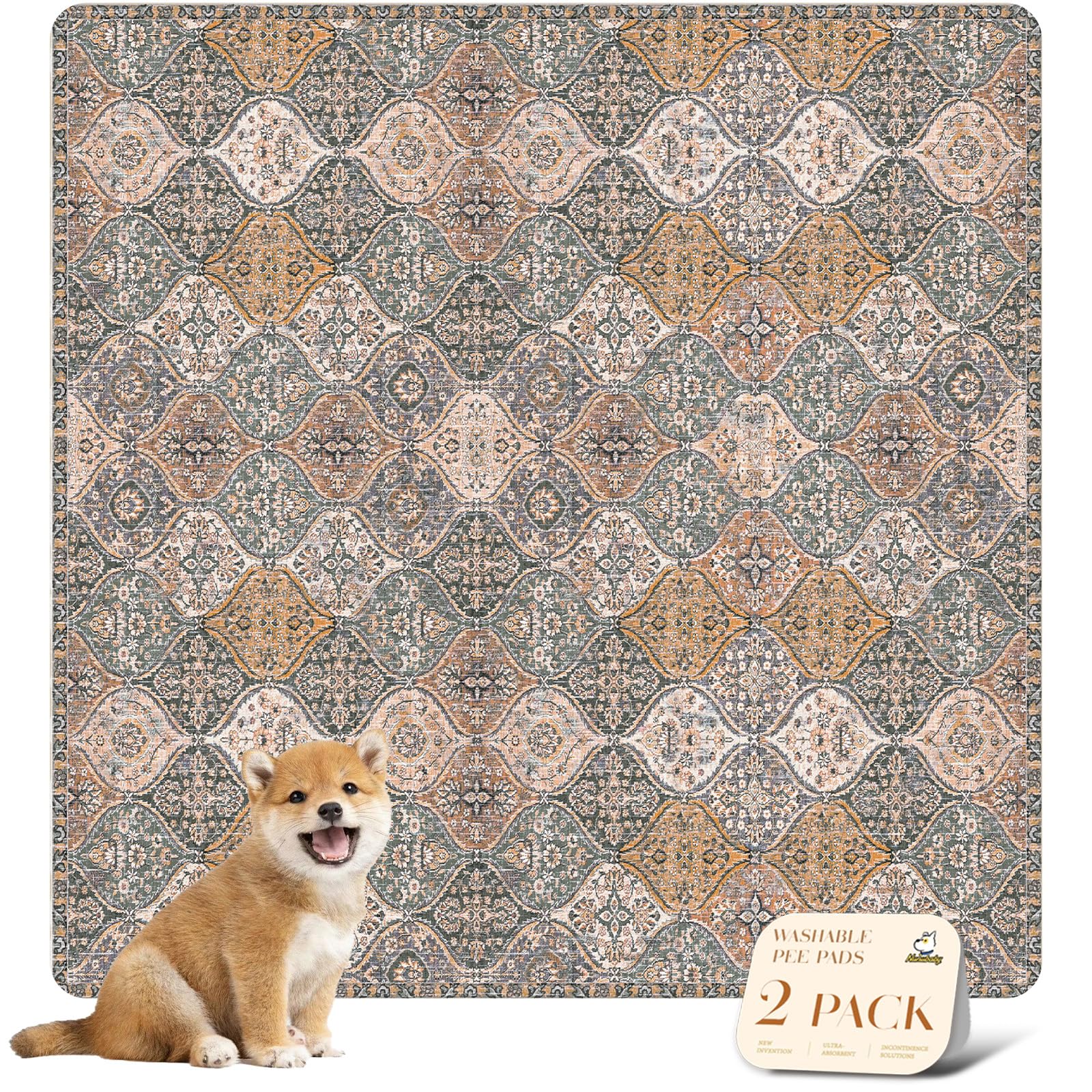 Nunubaby washable pee pad with leakproof design protects floors during indoor use.