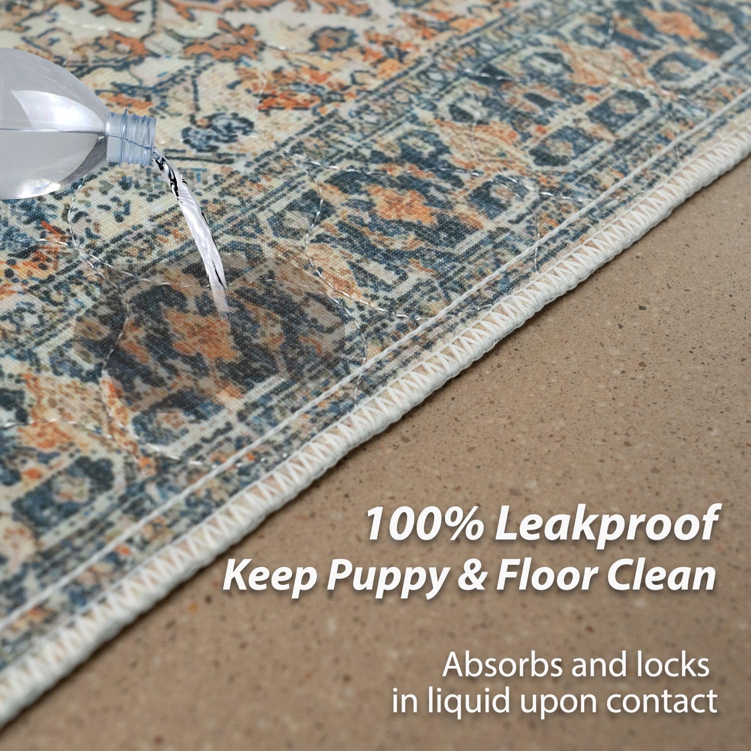 Nunubaby pad with non-slip back keeps crate mat in place