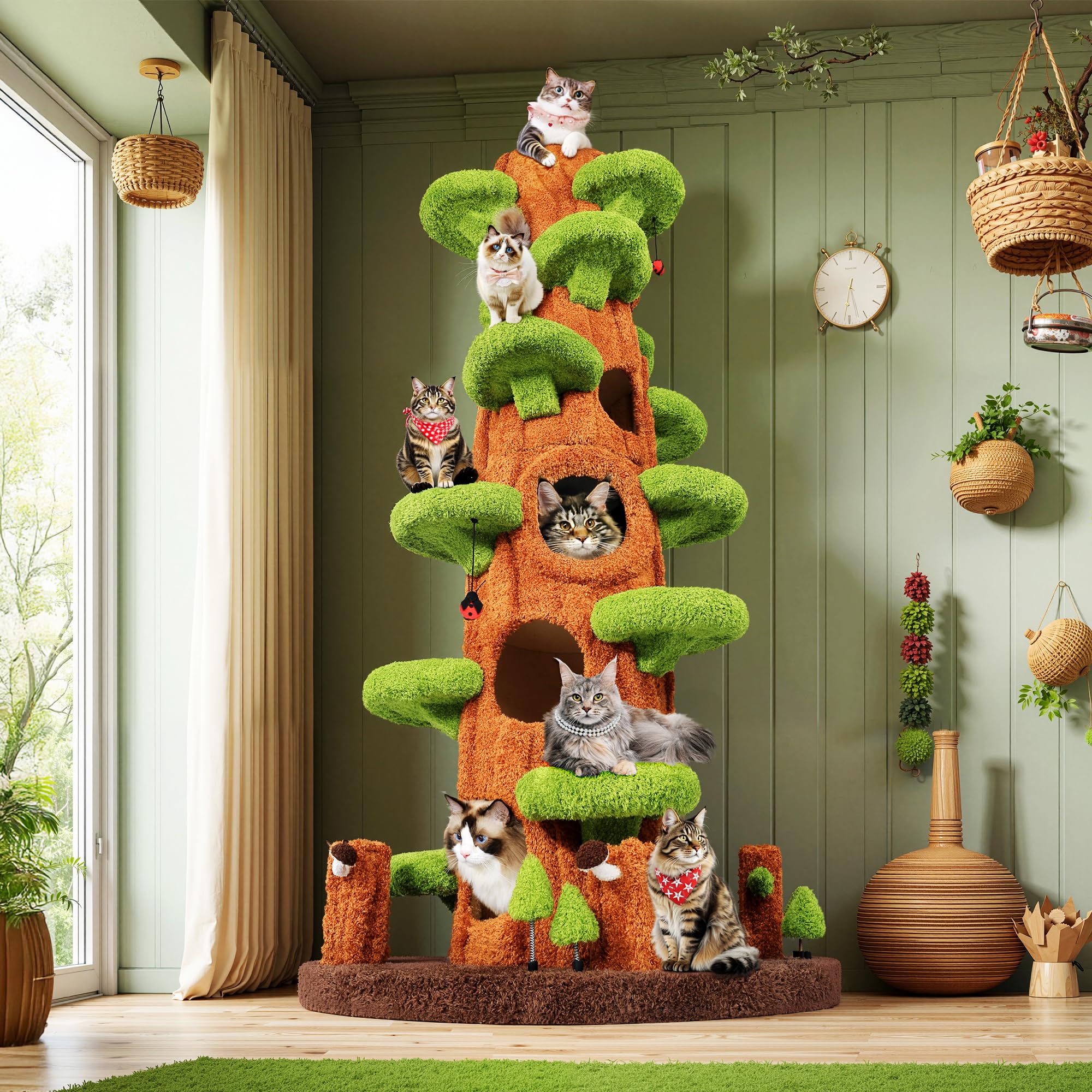 NUNU LAB sisal posts provide durable scratching to protect furniture.