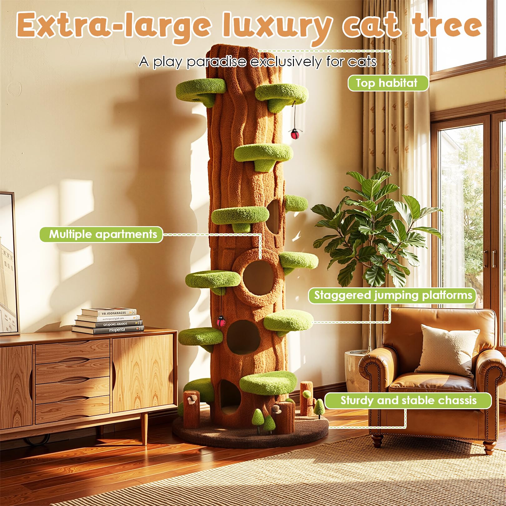 NUNU LAB natural wood-grain finish blends with modern and rustic interiors.