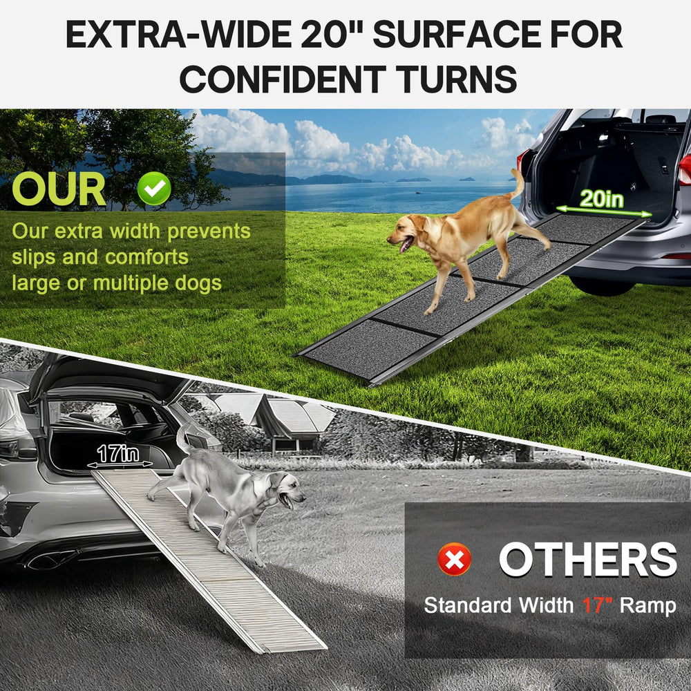 NUOBESTY aluminum stability up to 250 lbs supports large breeds.