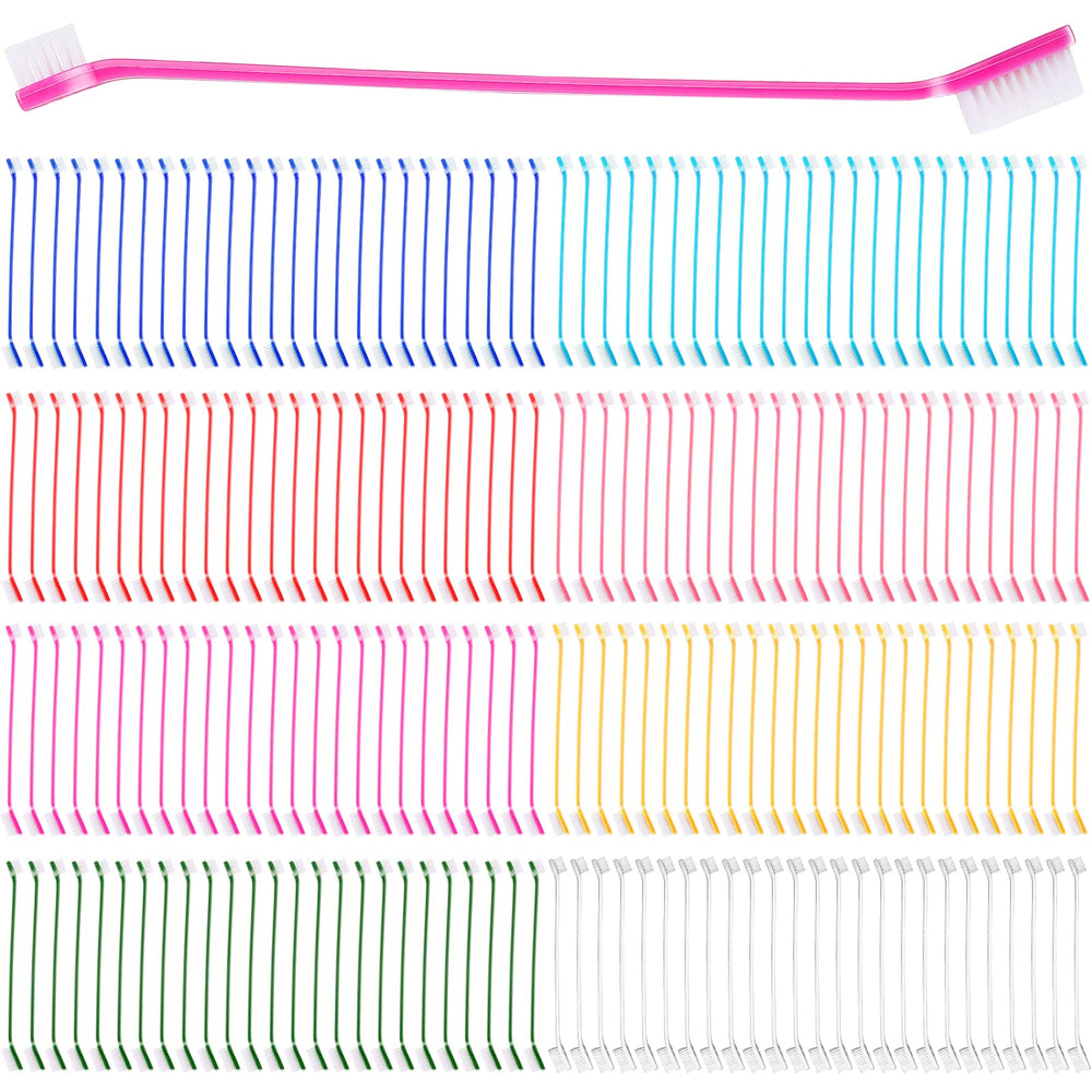 Nuogo dog toothbrush bulk dual-head kit for versatile cleaning across sizes.