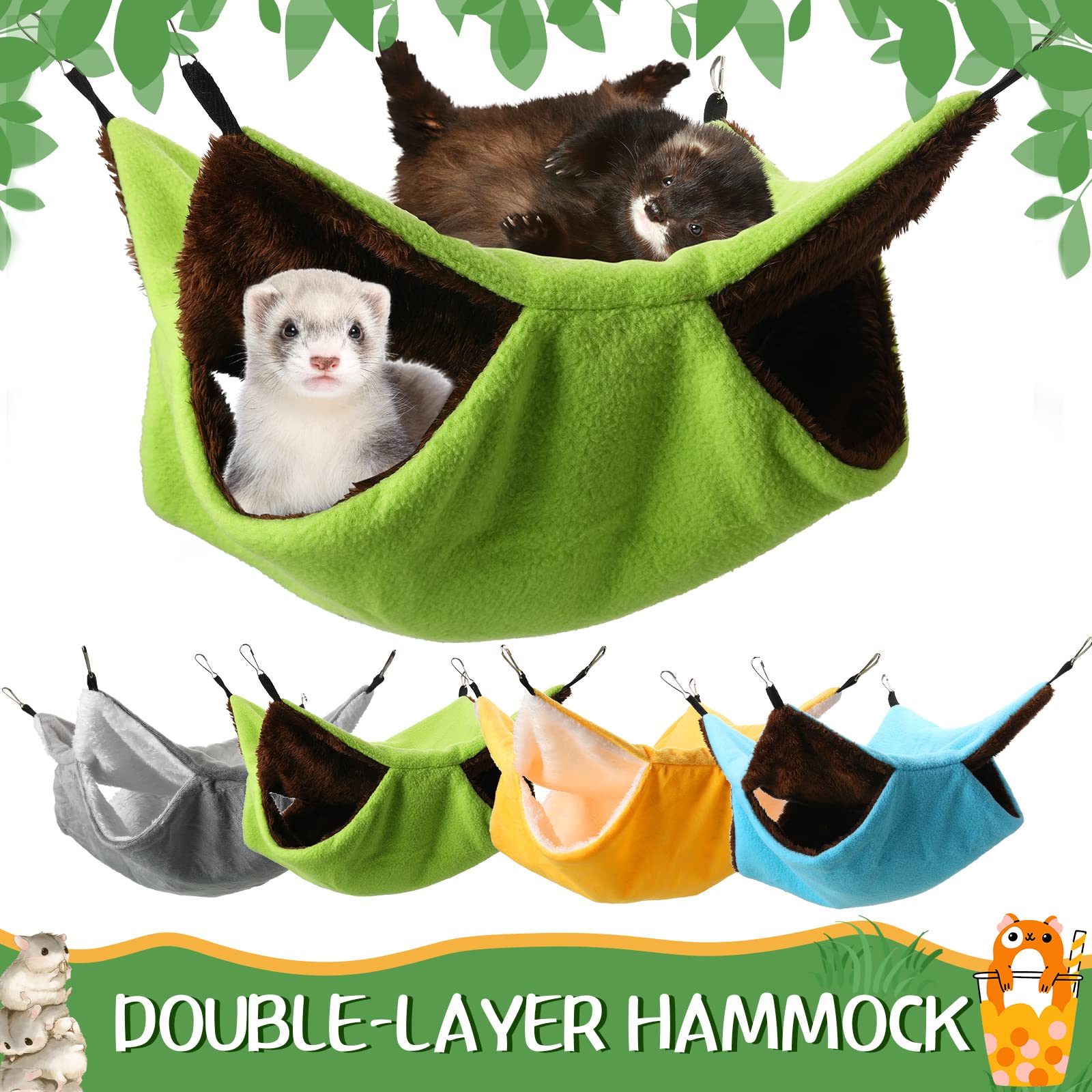 Nuogo gray fluff hammock provides cozy naps for tiny pets