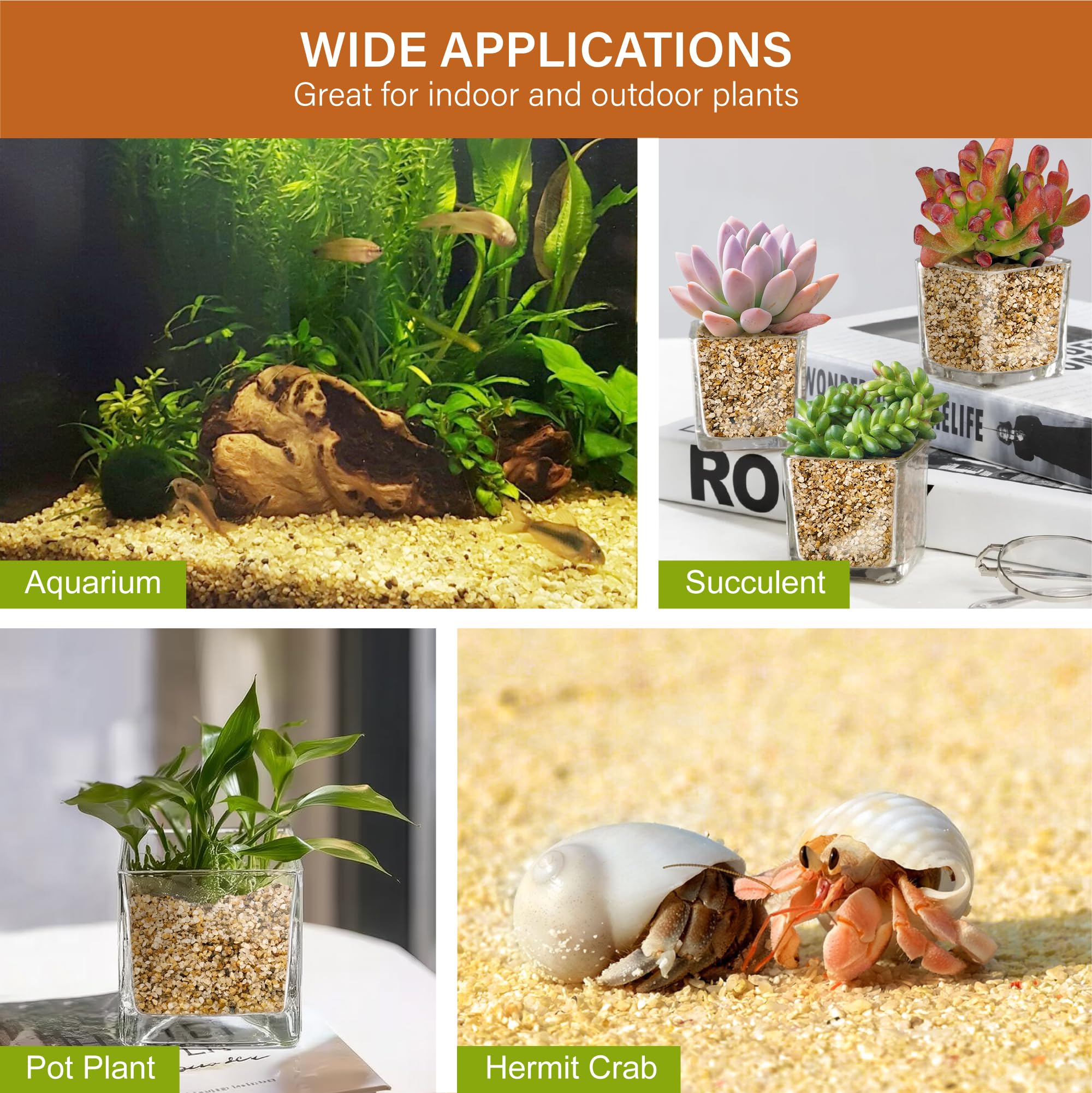 NUPICK bonsai gold sand adds decorative texture to displays