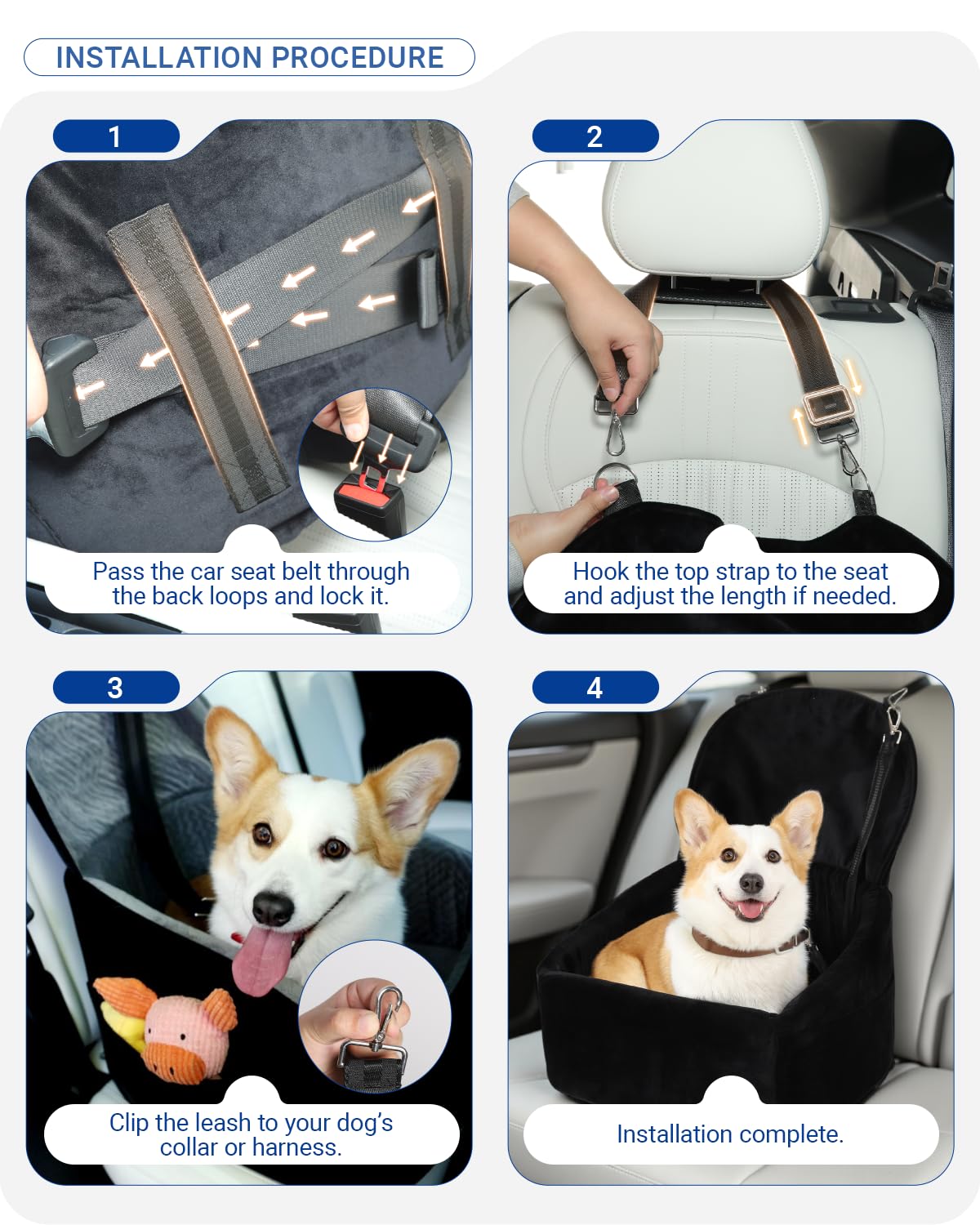 NUPIDA convenient design supports front or back seat use