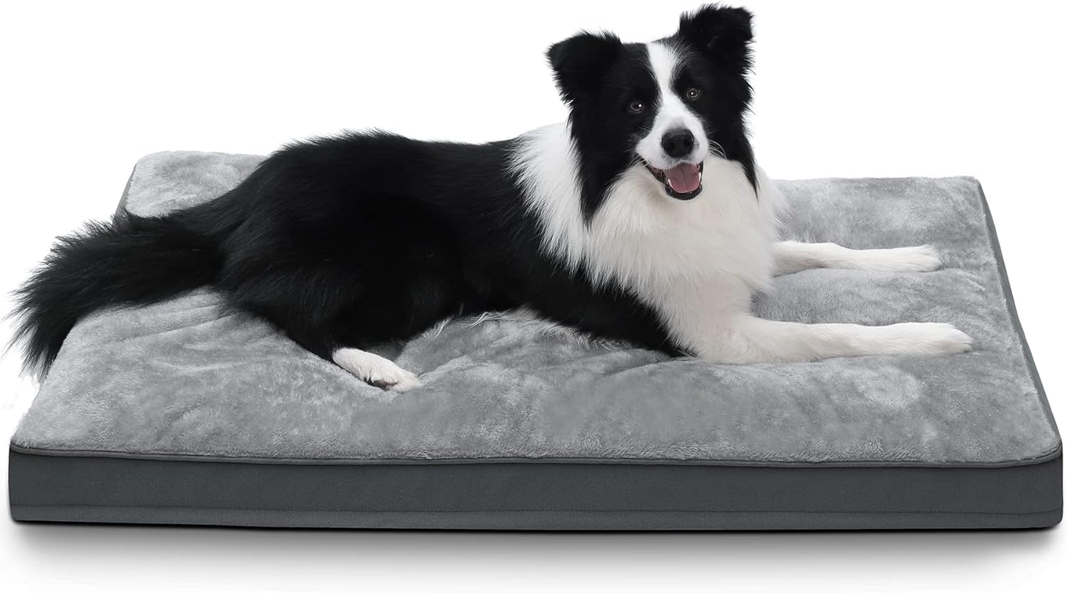 NUPIDA dog crate bed with waterproof plush surface for calm naps.