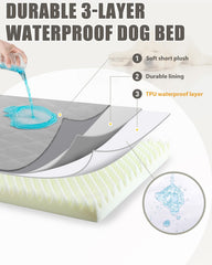 NUPIDA dog bed with non-slip bottom stays in place for uninterrupted rest