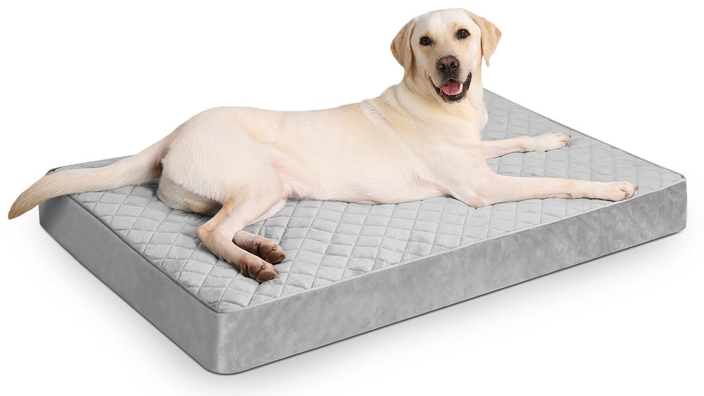 NUPIDA orthopedic dog bed with waterproof cover protects foam from accidents, keeping your pet clean