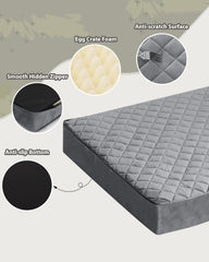NUPIDA orthopedic XL dog bed egg crate foam supports joints and airflow