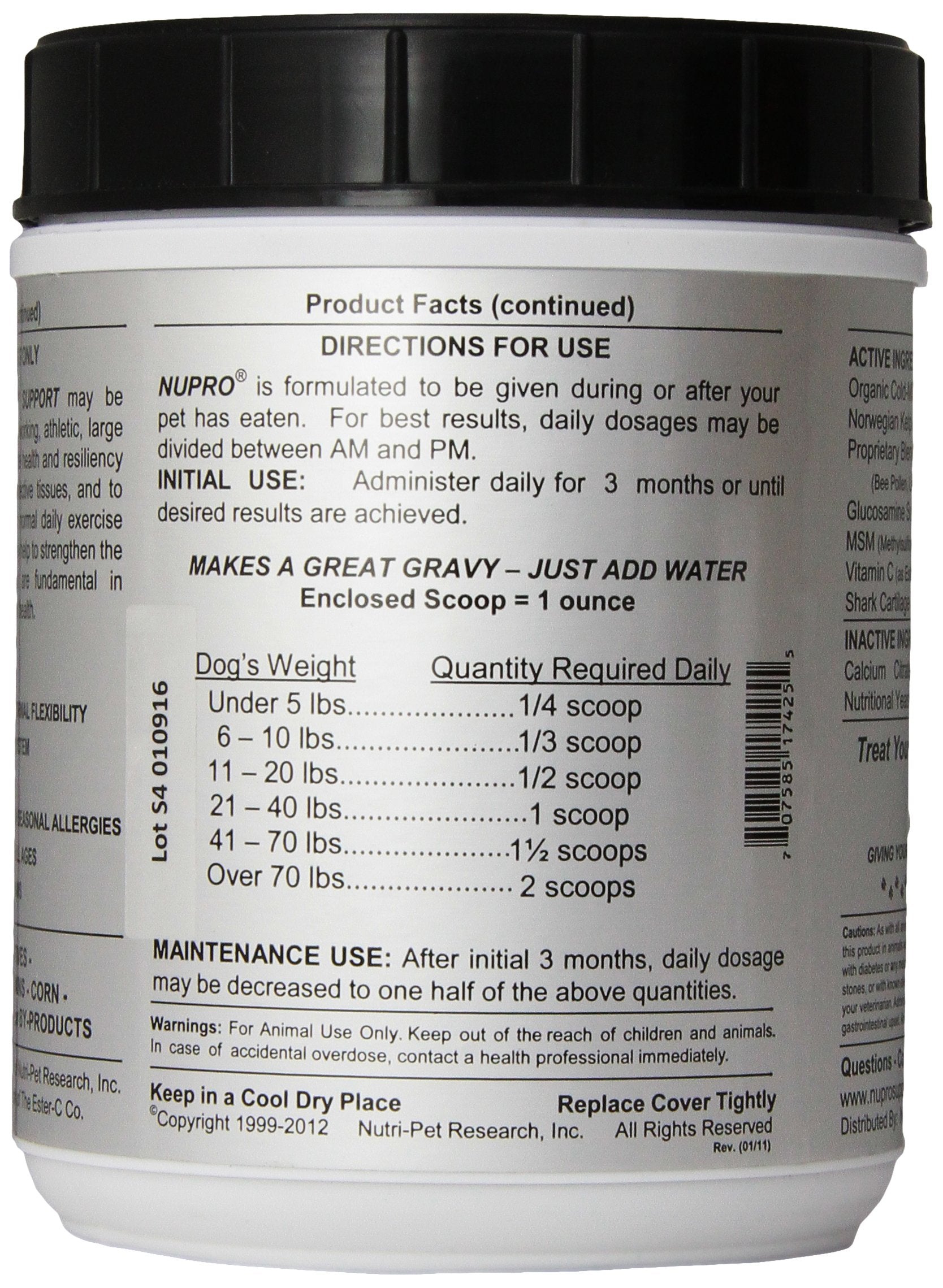 Nupro Joint Support serving spoon for easy daily dosing in meals.