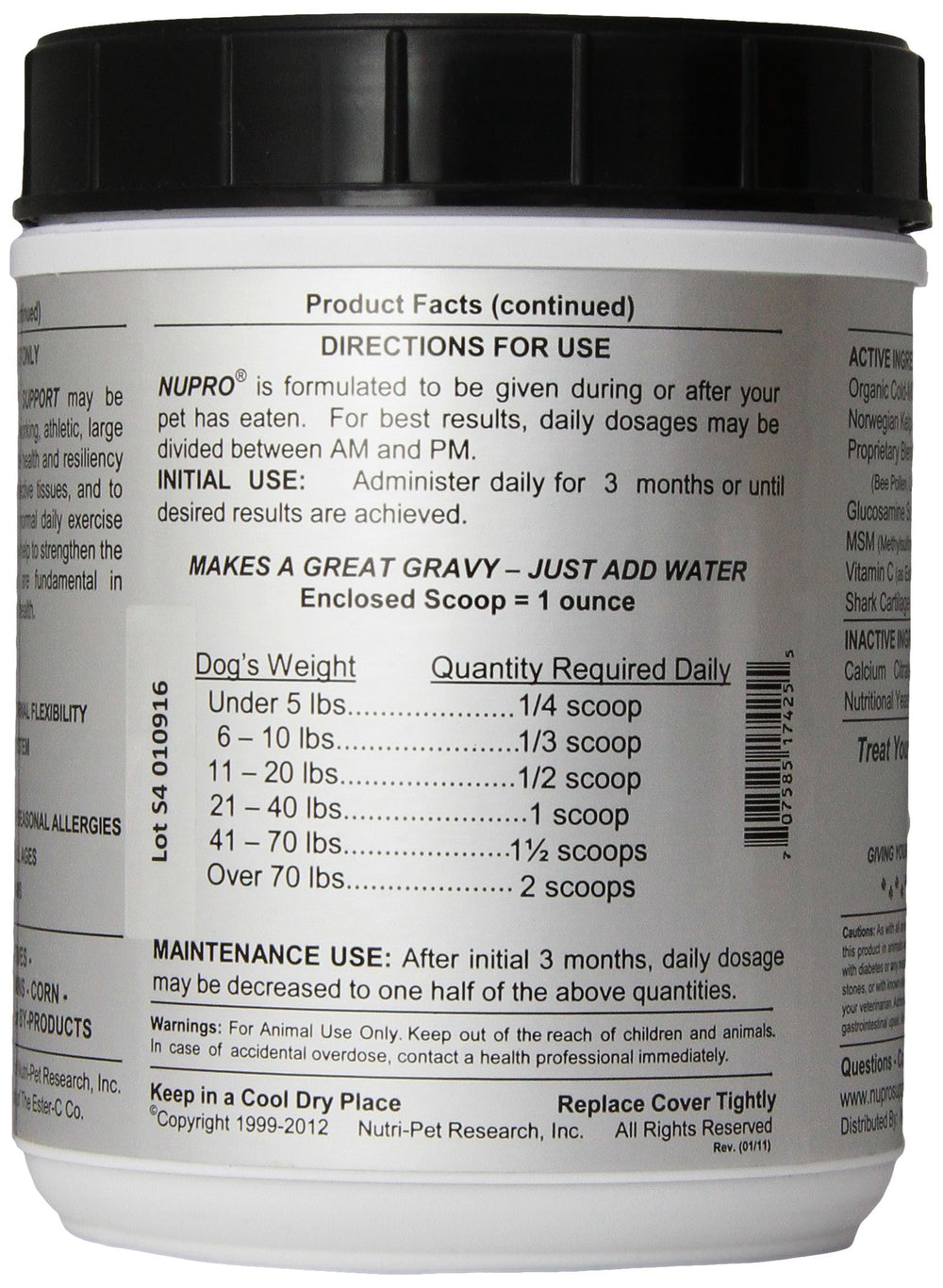 Nupro Joint Support serving spoon for easy daily dosing in meals.