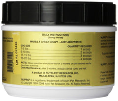 Nupro Nutri-Pet small-breed jar front highlighting glucosamine and fatty acids