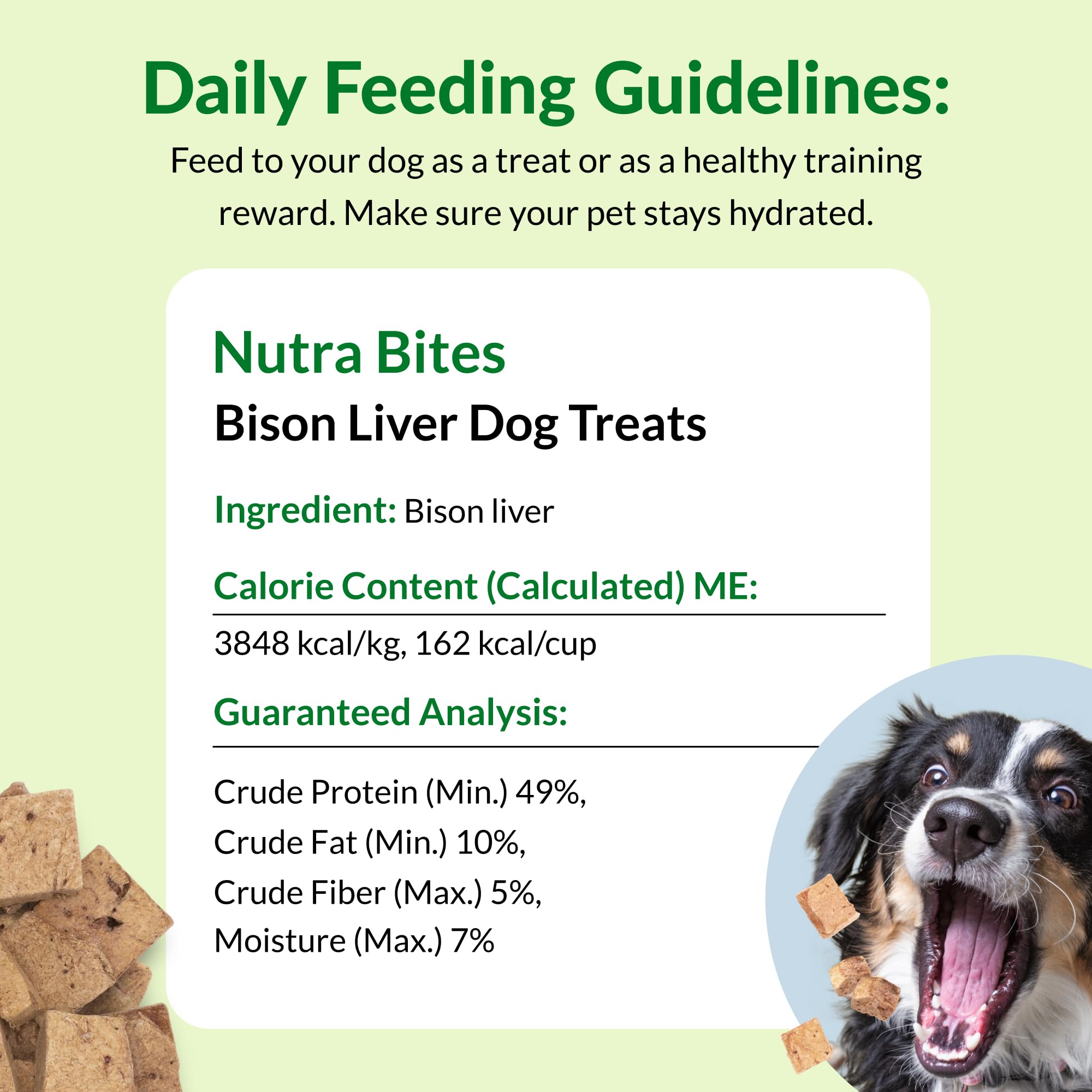 Nutra Bites high-value training reward shown in action with a dog.