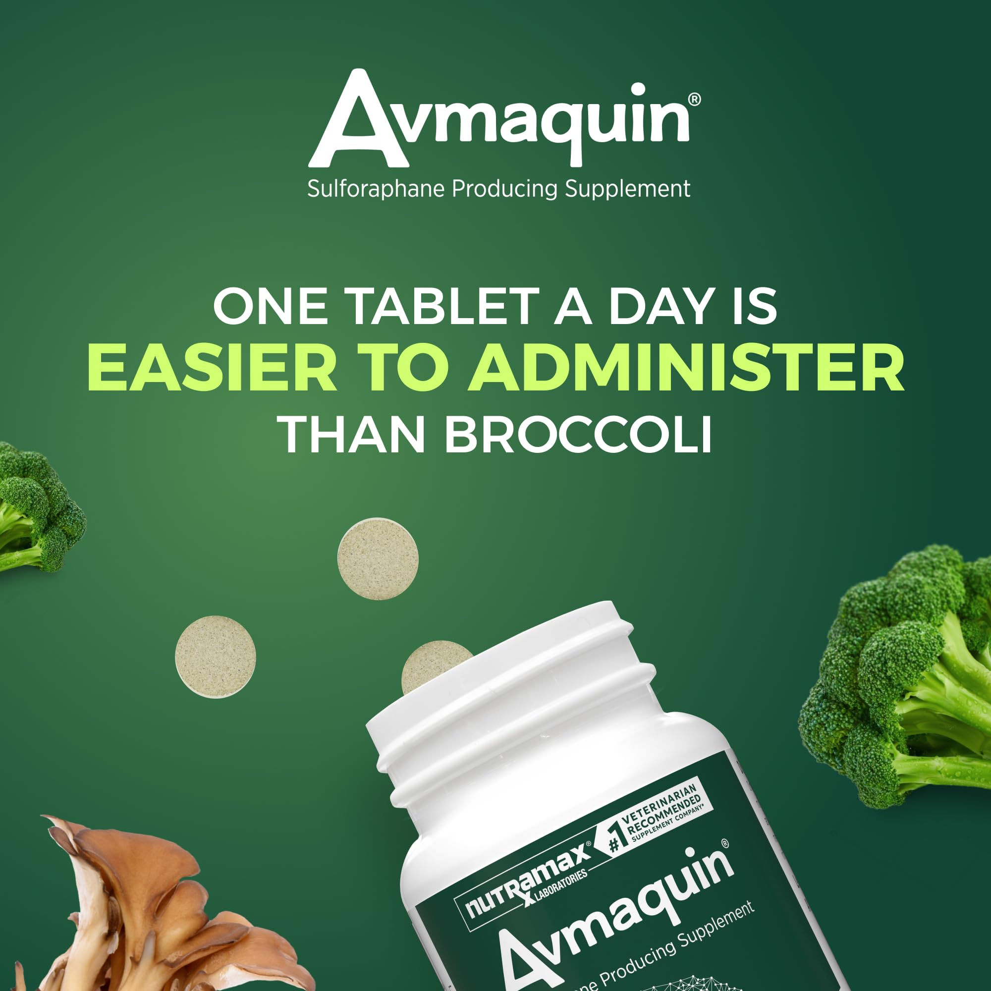 Nutramax Avmaquin ingredients glucoraphanin and myrosinase highlighted