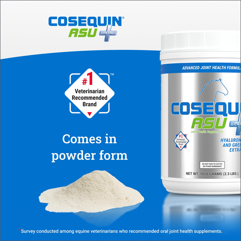 Nutramax Cosequin ASU dosing scene showing equine supplement in action.