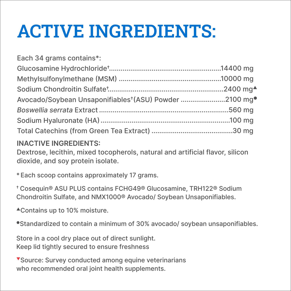 Nutramax Cosequin ASU measuring portion suggesting convenient serving sizes.