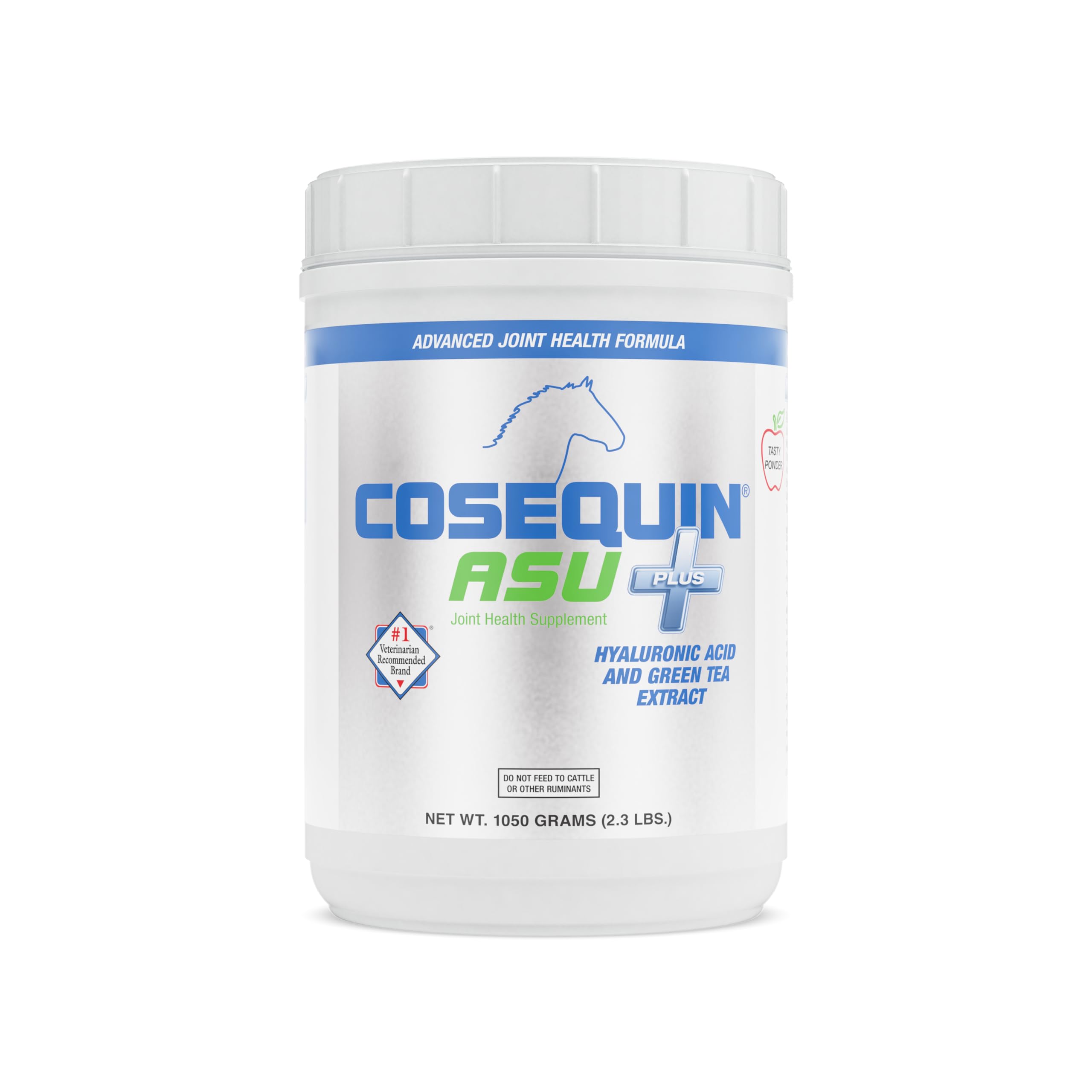 Nutramax Cosequin ASU powder bottle showing joint support formula for horses.